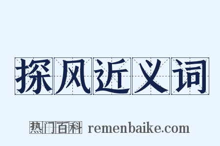 探风近义词是什么意思的图片